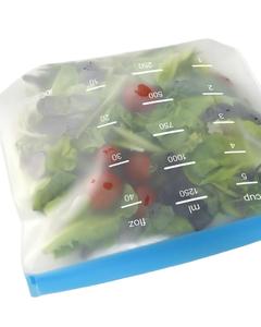 Sacs de conservation alimentaire en LDPE avec fermeture à glissière, pochettes refermables personnalisables, résistantes au congélateur, réutilisables et recyclables - Product Image 1
