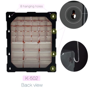 Drawer Parts Storage Bin <b>Cabinet</b> <b>Tool</b> Box Chest Plastic Organiser With Divider in Each Drawer - Product Image 5