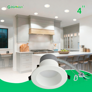 Downlight LED encastré de 4 pouces, 5 températures de couleur et puissance sélectionnables, 9W 15W 18W, dimmable 0-10V, éclairage commercial avec conduit en aluminium - Product Image 1
