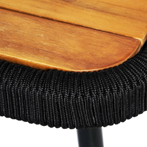 Moderne, élégant, villa, hôtel, acacia, coussin en bois, patio, jardin, ensemble canapé, corde en acier, mobilier de parc extérieur confortable, salon - Product Image 5