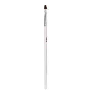 Pinceau à ongles plat UV en nylon à manche en bois blanc, pour peinture de pétales, liner acrylique, manucure et nail art - Product Image 3
