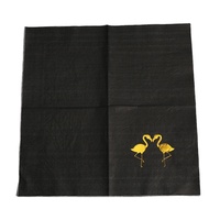 Servilletas Desechables de Alta Calidad para Halloween, de 2 Capas, Pulpa de Madera Virgen, Color Negro Personalizado con Logotipo, para Cafeterías