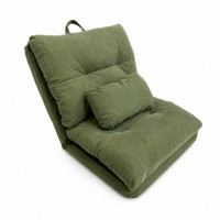 Fauteuil de sol pliable en velours côtelé avec coussin lombaire, chaise longue pliante pour salon et appartement, couleurs personnalisées, OEM