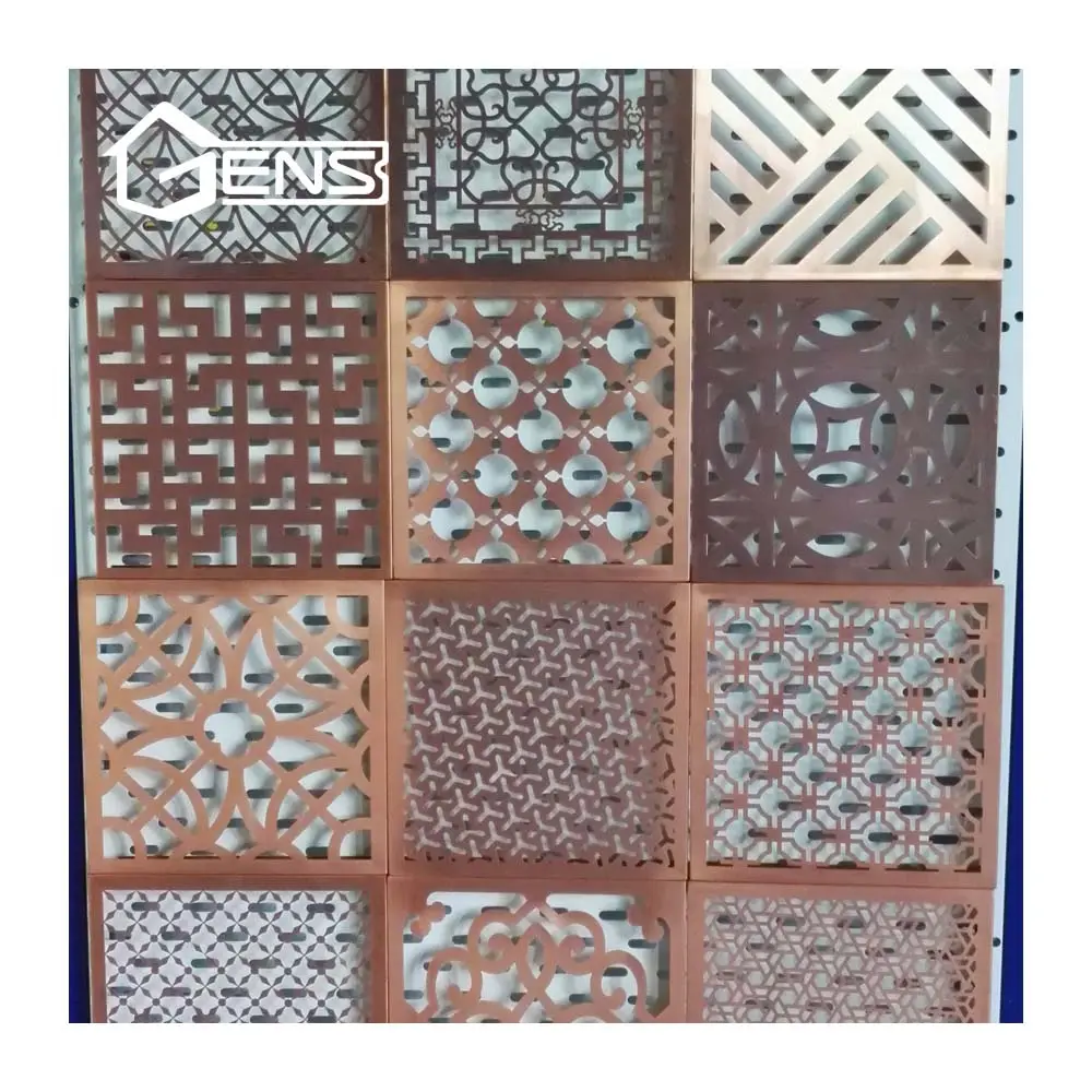 Decorative Copper Exterior Copper Hollow Art curtain Wall Panels Perforated Exterior Wall System Panels