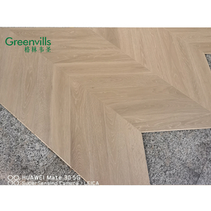 Herringbone lavé blanc de chêne européen, plancher en arête de poisson de bois dur, planchers résistants d'éraflure - Product Image 4