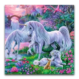 Meian DIY 5D pittura diamante per unicorno Pony resina punto croce dropshipping