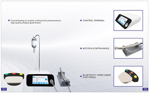 Motore senza fili dell'impianto dentale con il pedale e il manipolo per l'opzione - Product Image 5