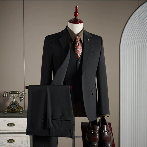 Noir [costume + gilet + pantalon]