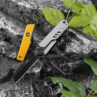 Couteau multifonction pliable 11 en 1, lame en acier inoxydable, outil de survie en plein air avec scie, clé, EDC, camping, faible MOQ, OEM personnalisable