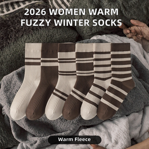 Chaussettes douillettes pour femmes 2026 – Chaussettes d'hiver épaisses en polaire de vison, mi-mollet, thermiques, chaudes, pour intérieur, sommeil, maternité, maison – Vente en gros, personnalisées, OEM - Product Image 2