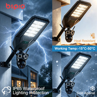 Lampadaire solaire LED Bspro 200W en ABS avec caméra 4G CCTV PTZ, capteur de mouvement IP65 et reconnaissance faciale IA