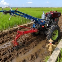 Motoculteur 8-32 CV avec cultivateur rotatif, entretien facile pour la préparation du sol en petite exploitation agricole
