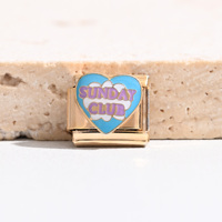 Vente flash : Charmes italiens en vrac, sans ternissement, en acier inoxydable, imprimé léopard, plaqué or 18 carats, bracelet à breloques italien