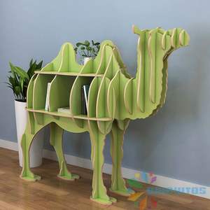 Chiquitos di lusso moderno cammello a forma di soggiorno <span class=keywords><strong>libreria</strong></span> <span class=keywords><strong>libreria</strong></span> per bambini di lusso biblioteca decorare la decorazione della finestra del negozio - Product Image 6