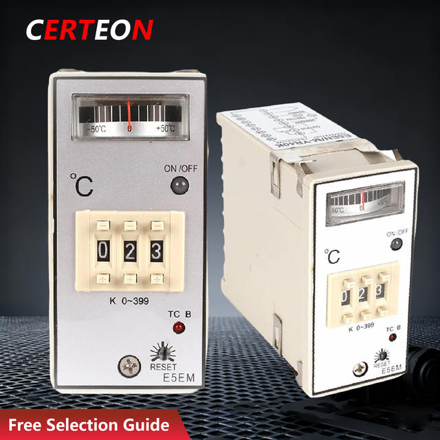 Analog Temperature Controller K Thermocouple Panel 0-399C Thermostat Regulator Thermocouple Control Unit Temperature Controller