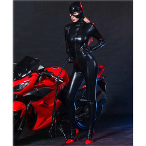 Combinaison en <span class=keywords><strong>latex</strong></span> pour femme, effet cuir, style wetlook, extensible, en PVC, lingerie, costume fétichiste gay, sexy et érotique - Product Image 4