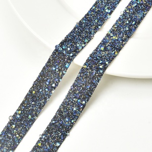 2021 Chất lượng cao Rhinestone lưới TRIM/lưới CuộN sắt trên keo pha lê dải 1.5cm chiều rộng - Product Image 5