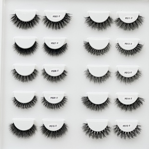 Sans cruauté 3D Volume Eye Lash Faux Vison Faux Cils Wispy Strips Lash Boîte d'emballage de cils personnalisés - Product Image 1
