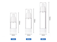 Nuevo estilo Refull White & Transparent Airless Pump Bottle para cosméticos