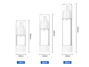 Nouveau style de bouteille de pompe sans air blanche et transparente <span class=keywords><strong>Refull</strong></span> pour cosmétique - Product Image 6