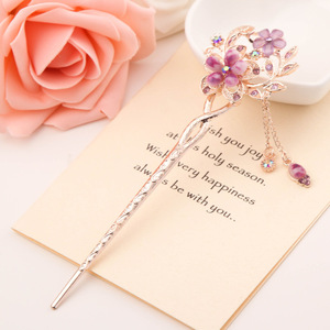 Horquilla de estilo chino para mujer, horquillas de mariposa Vintage con diamantes de imitación - Product Image 2