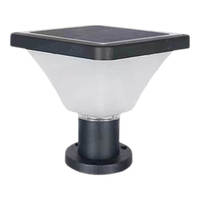 Lampe solaire LED carrée étanche IP65 57W pour poteau de jardin, lampadaire de balise pour aménagement extérieur, pelouse, jardin, allée, passerelle