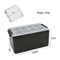 Bac à glaçons transparent de haute qualité, réutilisable, personnalisé, 8 cavités, sans bulles, grande taille, écologique, pour glaçons cristallins