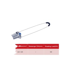 Pince d'ancrage pour câble de tension de ligne aérienne basse tension en acier avec une résistance à la rupture de 8 kN pour câbles de 5 à 10 mm