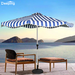 Ombrellone da Giardino in Legno con Logo, Antivento, <span class=keywords><strong>per</strong></span> Balcone e Spiaggia, Parasole da Esterno con Frange - Product Image 6