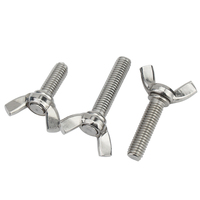 Vis à tête papillon Yuanbao M3M4M5M6M8M12 en acier inoxydable 304/316, titane, plastique, tailles standard 16mm