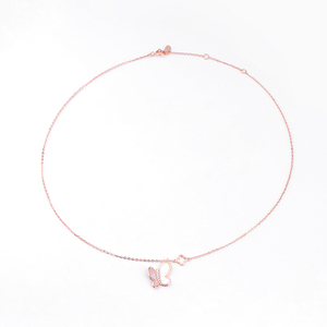 แฟชั่น925เงินสเตอร์ลิง18K ชุดเครื่องประดับจี้ผีเสื้อชุบทองสำหรับเป็นของขวัญคู่รัก - Product Image 6