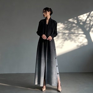 Pleated Print Polyester Luxury Abaya Dress Long Maxi New Design for Muslim Women Custom Supplier - Product Image 2