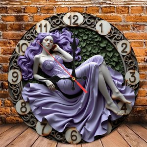 Round Wooden Wall <b>Clock</b> 25x25Cm <b>Silent</b> Non Ticking Natural Wood Home Decor <b>Clock</b> - Product Image 5