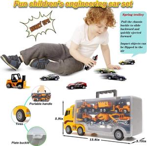 19 in 1 Engineering Construction Carrier Set Diecast Vehicles <b>Model</b> <b>Car</b> Truck <b>Toy</b> - Product Image 5