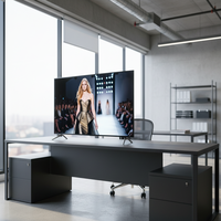 Téléviseur intelligent Google TV QLED Ultra HD 4K HDR 55 pouces, cadre fin sans bordure, points quantiques, écran large pour salon