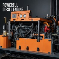 Foreuse hydraulique portative montée sur chenilles pour puits d'eau, profondeur 180 m, machine de forage diesel avec certification CE