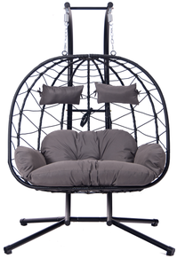 Moderne Vente en gros Oeuf Balançoire Chaise suspendue en osier <span class=keywords><strong>Hamac</strong></span> pour la maison Patio <span class=keywords><strong>Balcon</strong></span> Jardin Porche Extérieur Relaxation Durable Métal PE - Product Image 4