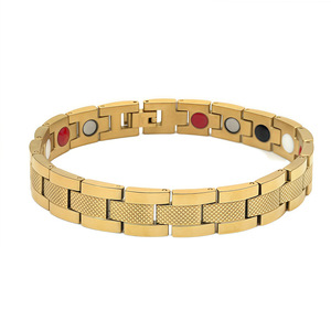 <span class=keywords><strong>Bracelet</strong></span> magnétique en acier titane pour hommes <span class=keywords><strong>et</strong></span> femmes, bijoux tendance minimalistes en acier inoxydable, vente en gros - Product Image 4