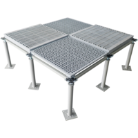 Grille de sol perforée en aluminium massif avec revêtement anti-corrosion et bordure de verrouillage d'angle pour planchers surélevés