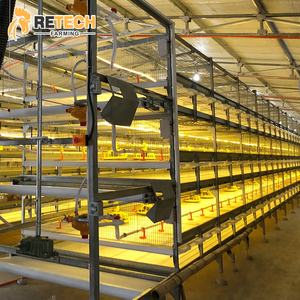 Kümes hayvancılığı kuşlar için 4 katlı H tipi Broiler 30000 otomatik tavuk pil kafesi - Product Image 1