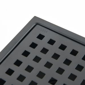 Desagüe de ducha cuadrado moderno de 4 pulgadas con filtro cromado pulido para hoteles - Product Image 3