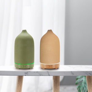 Creative <b>Ceramic</b> Aroma <b>Diffuser</b> 200ml Ultrasonic Humidifier Black White Gray Green Terracotta Color USB Type C Plug In Home - Product Image 4