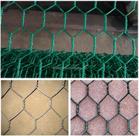 Grillage hexagonal en acier galvanisé à chaud, revêtu de PVC, couleur personnalisée, services de pliage et de découpe, protection de gabions perforés