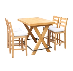 Outdoor <b>Foldable</b> Solid Wood <b>Table</b> and <b>Chair</b> Set, Waterproof and Rot-resistant, Practical <b>for</b> Balcony and Terrace Leisure Use - Product Image 1