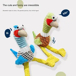 Stok sevimli karikatür peluş su geçirmez çevre dostu çığlık tavuk ses diş taşlama temizlik köpek oyuncak - Product Image 3