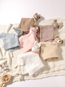 Couverture de sécurité en coton tricotée en forme de lapin Tongtu Newbrown pour bébé, peluche douce pour nouveau-né, idéale comme cadeau - Product Image 1