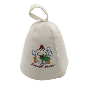 Gorro <span class=keywords><strong>de</strong></span> Sauna textil Natural personalizado blanco 100% gorros <span class=keywords><strong>de</strong></span> fieltro <span class=keywords><strong>de</strong></span> lana orgánica ruso protege tu cabeza calor Sauna guía <span class=keywords><strong>de</strong></span> libros electrónicos al por mayor - Product Image 6