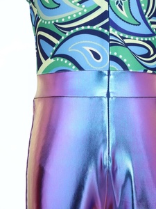 Traje de Discoteca para Niños de 6 a 16 Años, Pantalones Largos Metálicos con Corte Acampanado, Mono para Fiestas, Disfraces, Eventos, Prácticas de Danza Contemporánea - Product Image 4