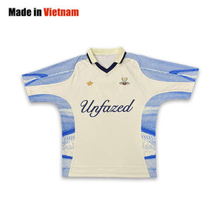 Maillot sublimé de haute qualité en gros Patchwork Design Street Retro Football Jersey - Product Image 1