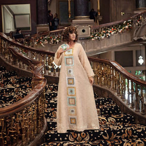 Abaya musulmane d'été de style modeste AB186, transfrontalière, style moyen-oriental, transparente, brodée de fleurs, respirante, sans manches, longueur cheville - Product Image 3